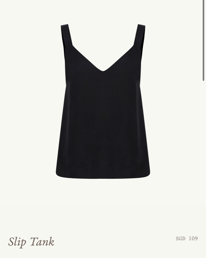 STH Slip Tank in Black, Women's Fashion, Tops, Sleeveless on Carousell