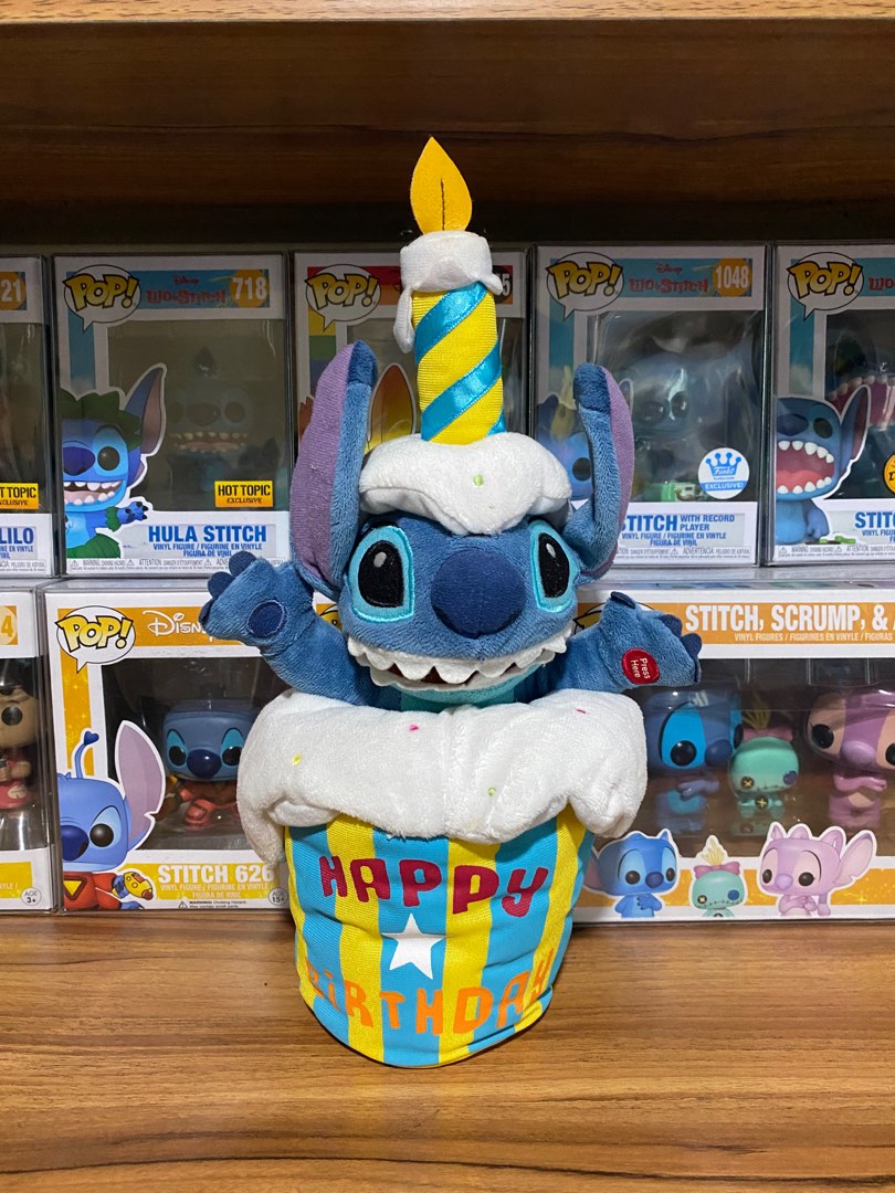 Stitch birthday cake plush, Hobbies & Toys, Toys & Games on Carousell