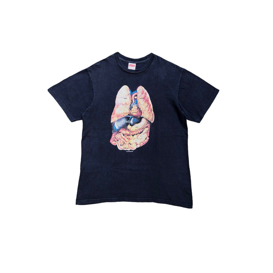 Supreme Lungs Tee Navy Blue Men s Fashion Tops Sets Tshirts