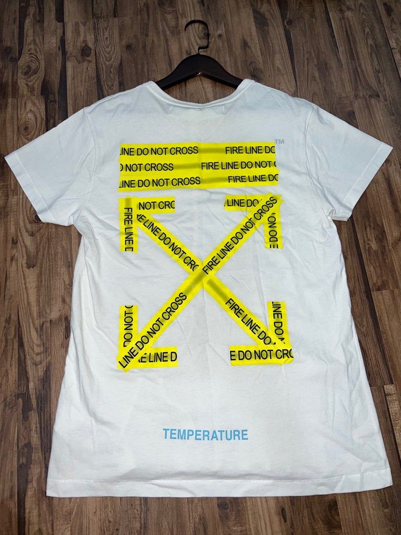 Off white fire line tee sales