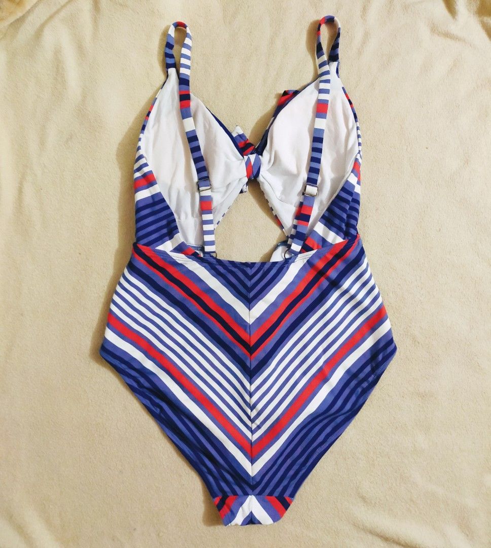 Maillot De Bain Une Pièce Femme U.S. Polo Assn. – Taille M, Motif Papillon Multicolore