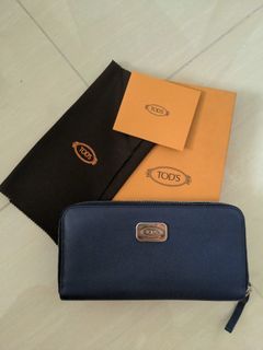 Tod's long ziparound wallet in blue