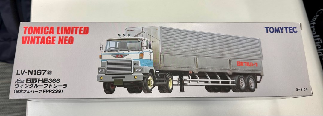 Tomy Tomytec 1/64 LV-N167a Hino HE366 Truck Trailer 貨櫃車N167, 興趣及遊戲, 玩具  遊戲類- Carousell