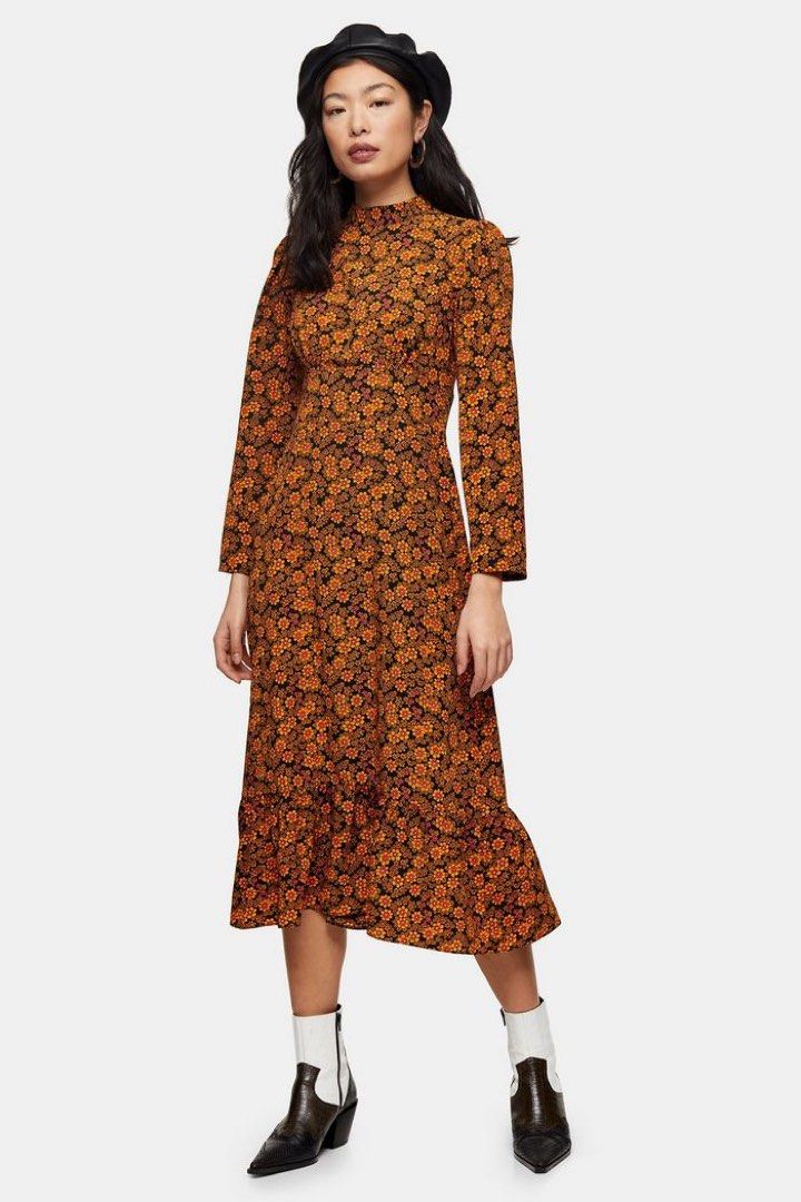 Topshop floral hot sale print dress