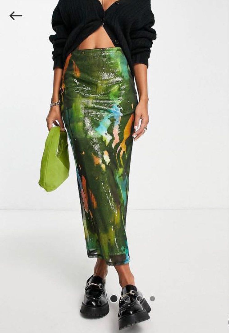 Glitter store skirt topshop