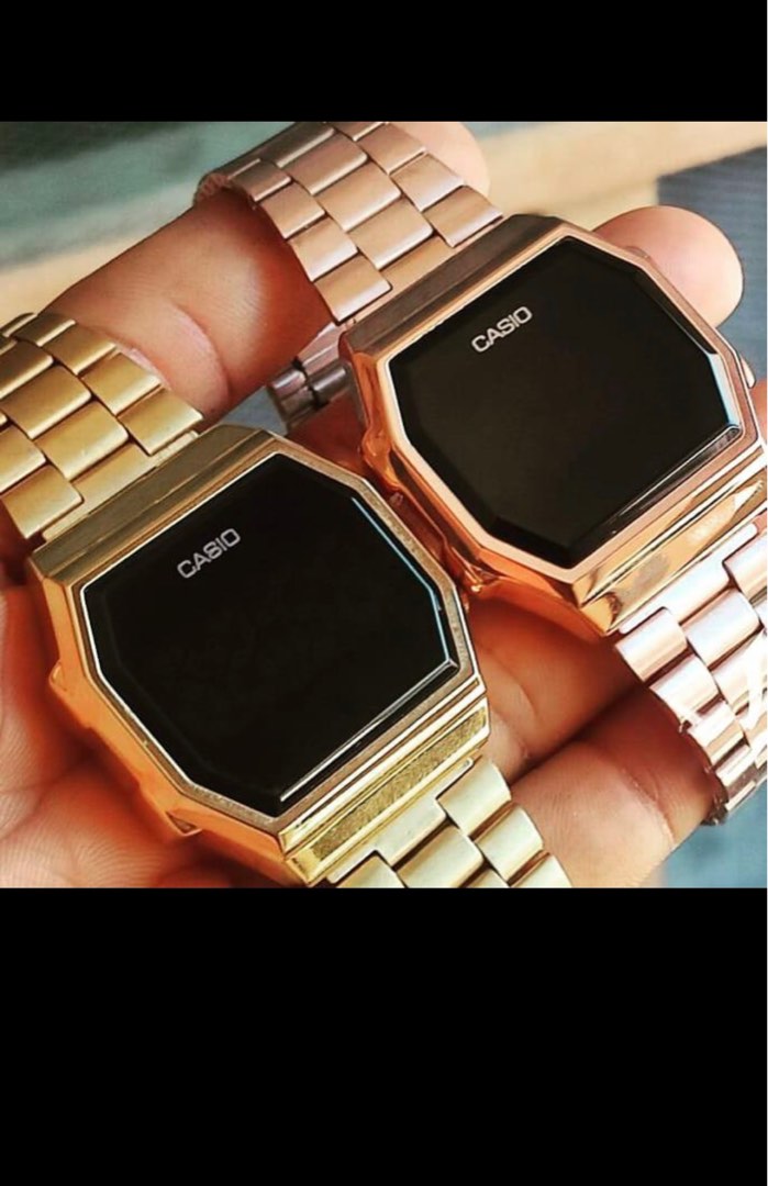 Casio touch watch rose gold outlet