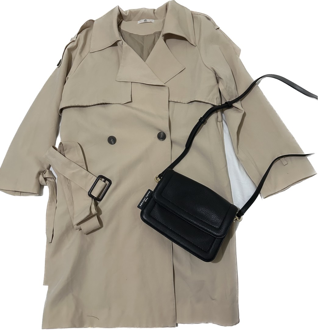 Solid LinedTrench Coat main image 1