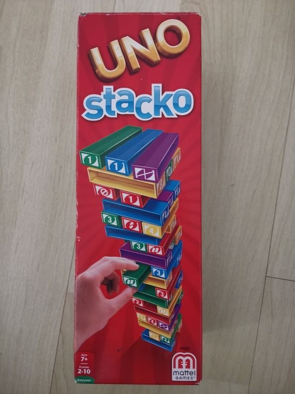 UNO Stacko block stacking game (UNO + Jenga), Hobbies & Toys, Toys
