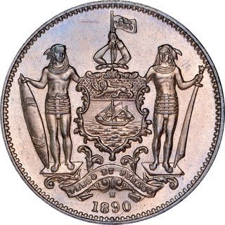 [VERY RARE] BRITISH NORTH BORNEO 1890 MALAYA ONE CENT COIN #HUAT88