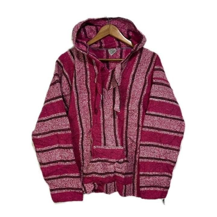 Vintage Pink Baja Hoodie Unisex Large, Men's Fashion, Tops & Sets