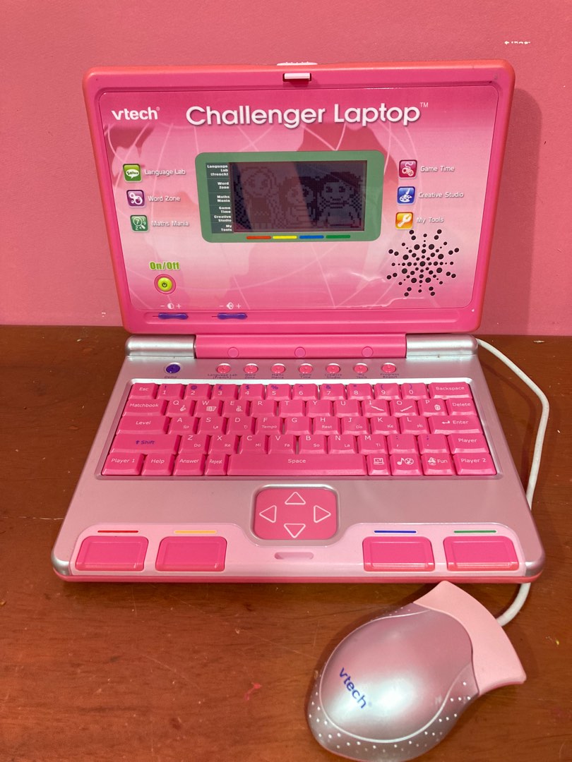 VTech+Challenger+Laptop+for+Pre-school+Kids%C2%A6learn+Letters+Vocabulary+Maths+Music  for sale online