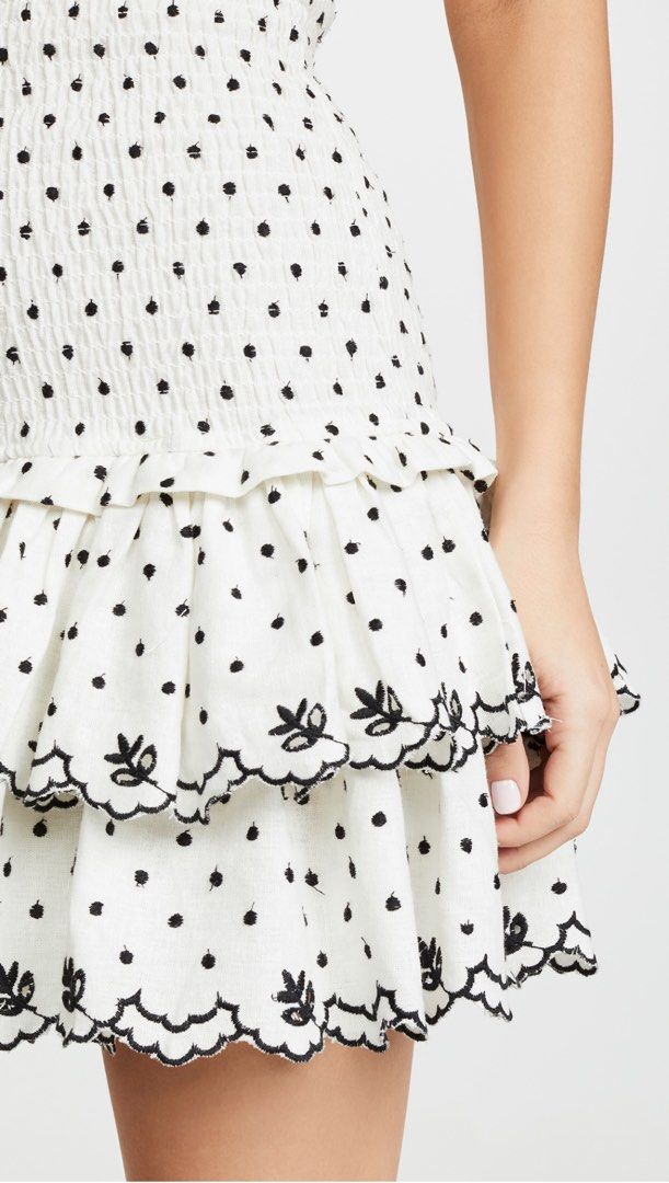 Wayf herbie smocked mini dress best sale