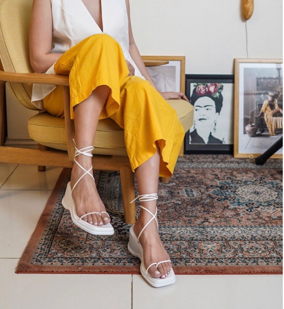 wicker wedge heels