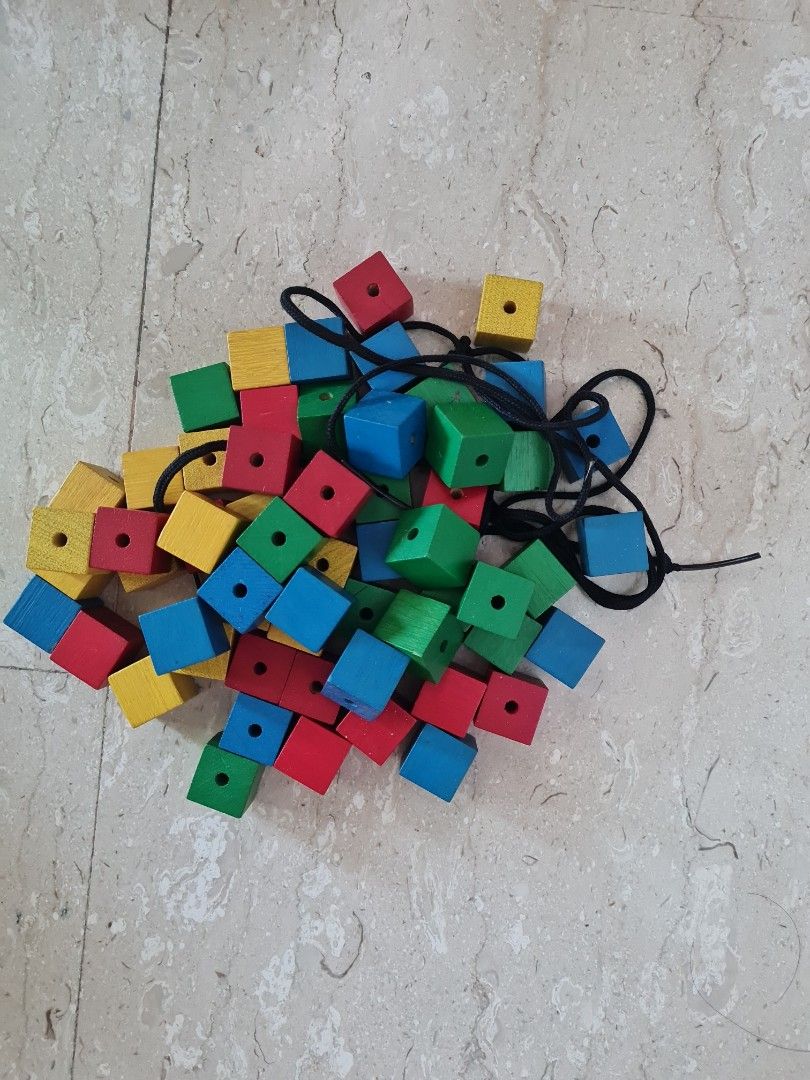 Wood block bead, Hobbies & Toys, Toys & Games on Carousell
