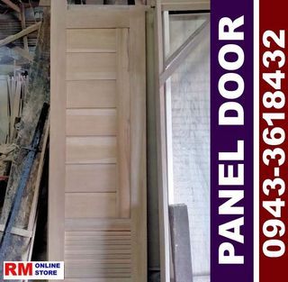 Wooden Kiln Dried Solid Panel Door with Louver [RM Online Store]