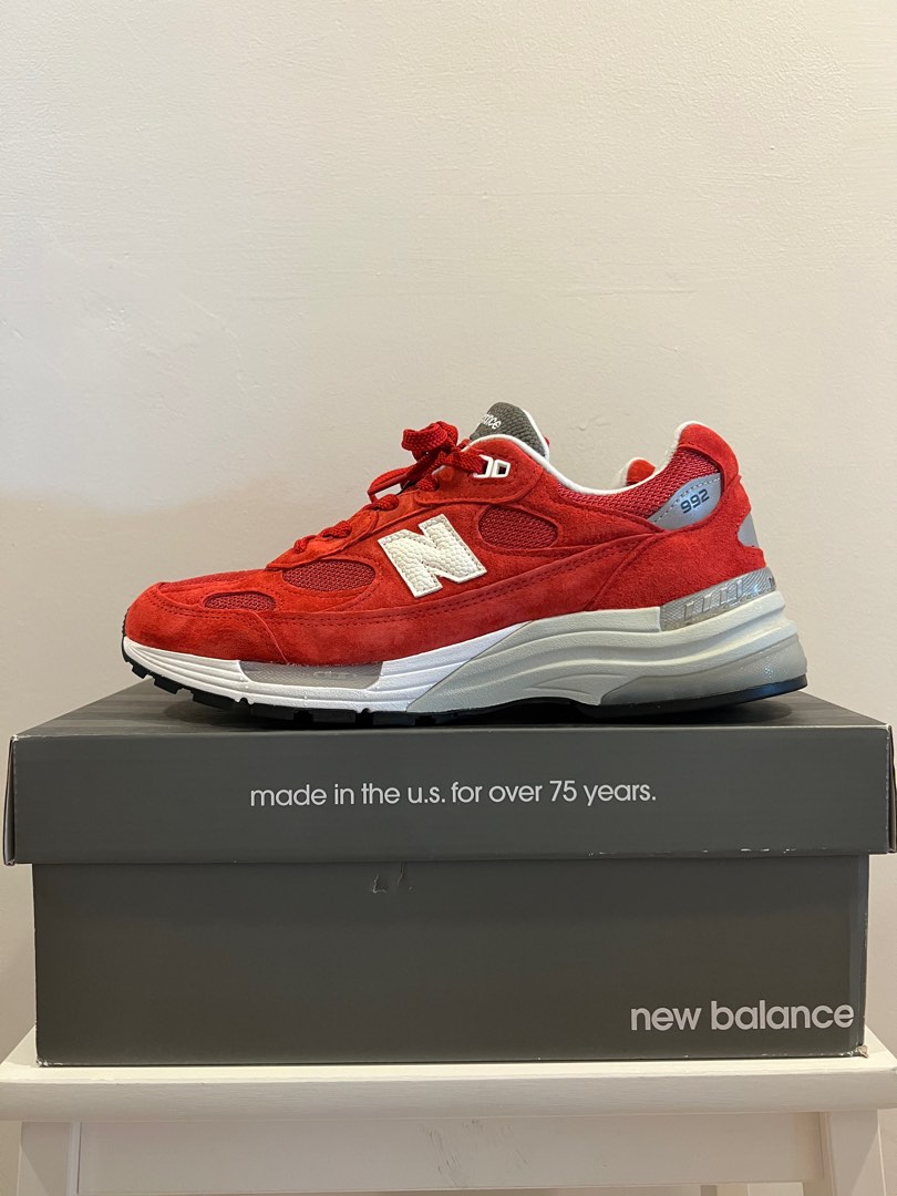 New balance 992 men red hot sale