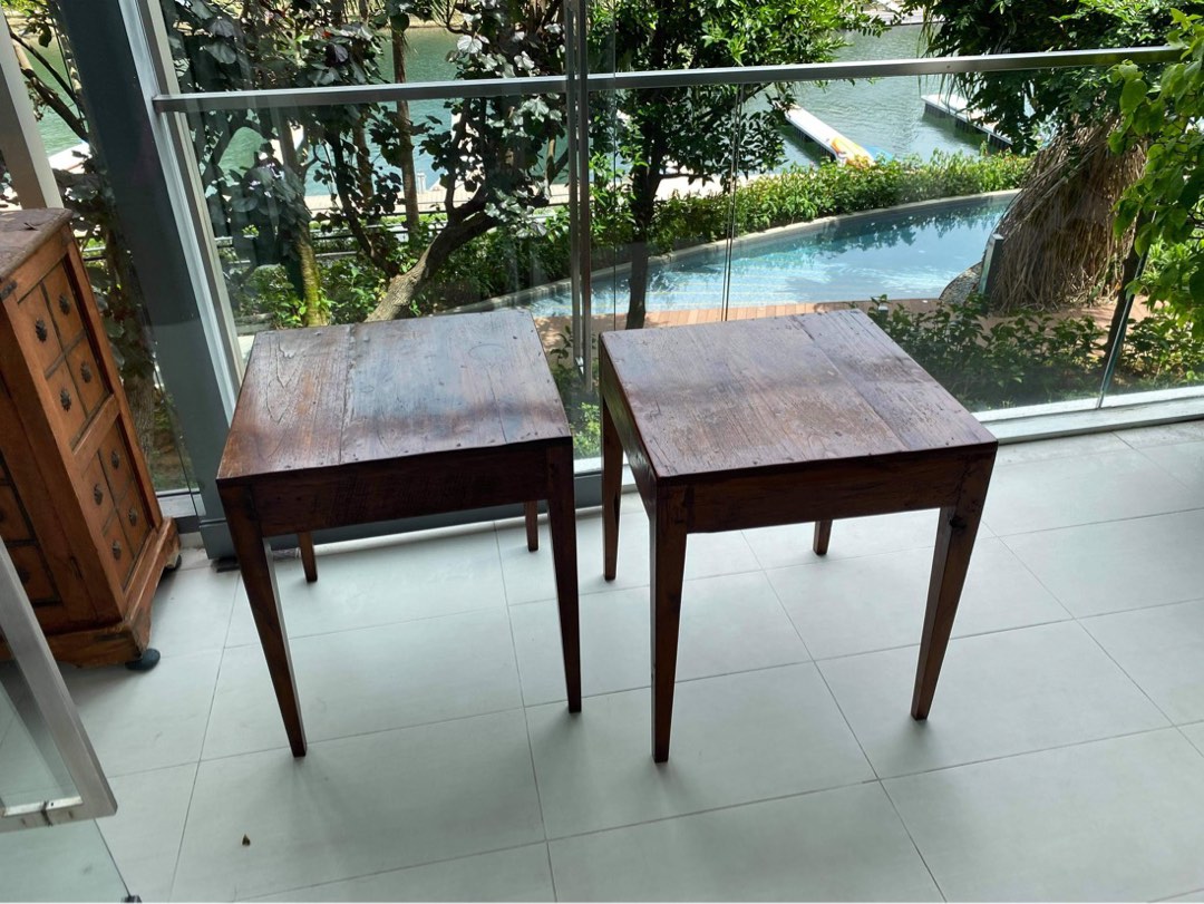 X2 Teak Side Tables, Furniture & Home Living, Furniture, Tables & Sets