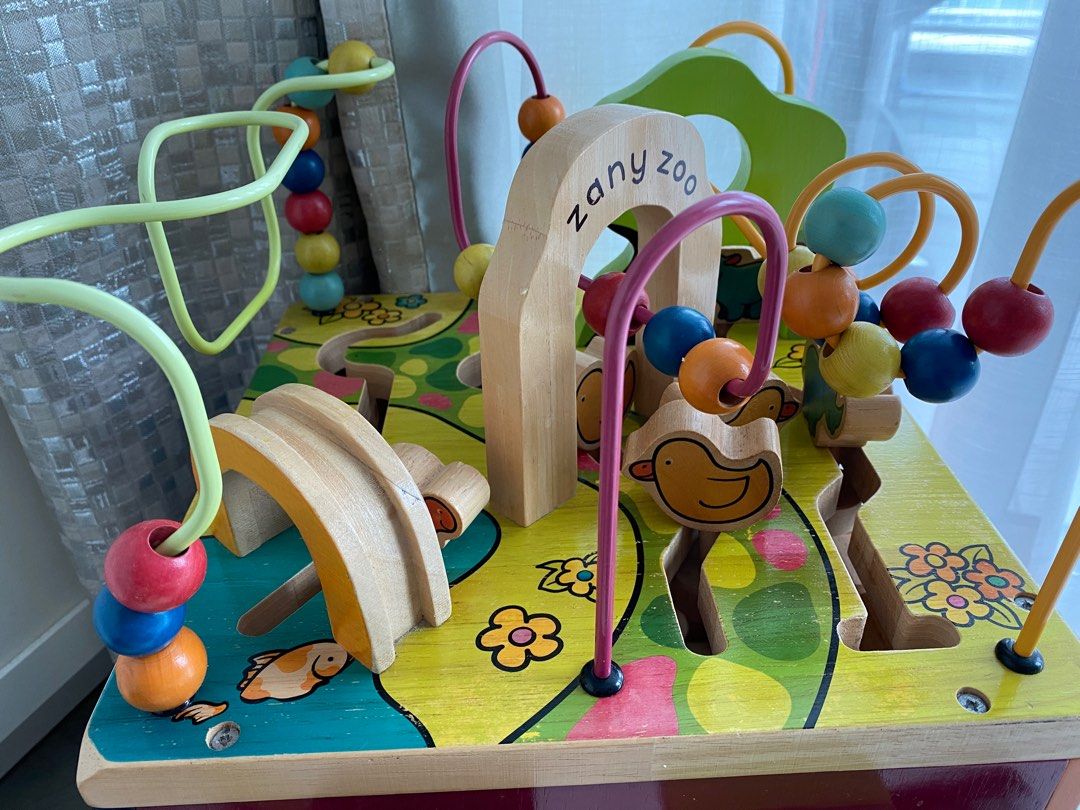 Zany zoo wooden activity center/station, Babies & Kids, Infant Playtime on Carousell