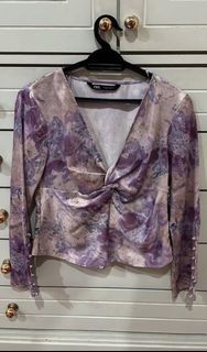 ZARA Purple Tie Dye Blouse