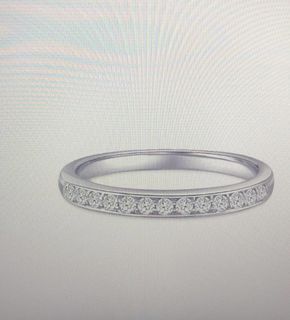 18K white gold starlett half eternity diamond ring