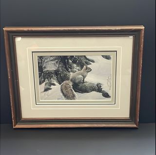1981 Robert Bateman Gray Squirrel Print Artwork Picture