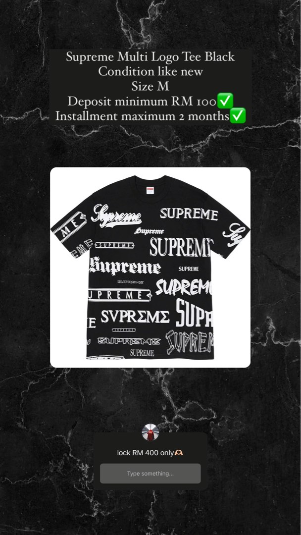 Supreme Multi Logos Tee Black