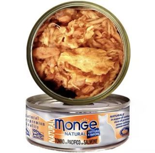 [24cans] Monge Natural Canned Food Wet Food 80g X24 Flavor:Tuna with Salmon 1 carton
