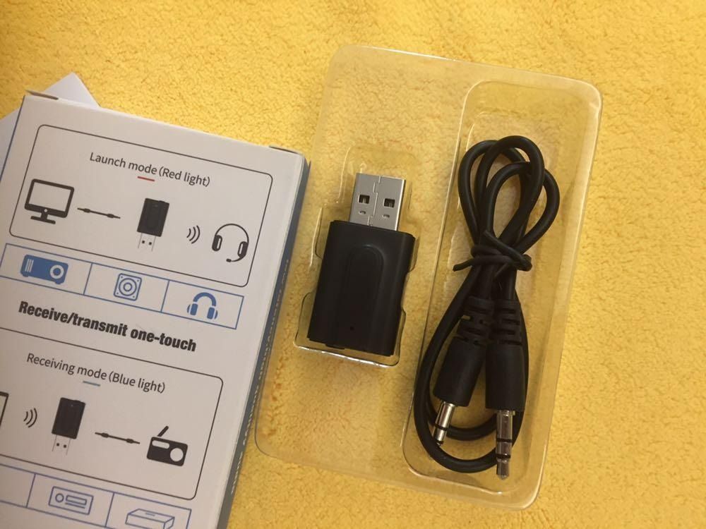 2In ONE Bluetooth Transmitter w/Bluetooth Ver.5.0 *** Easy to Setup According LED color to