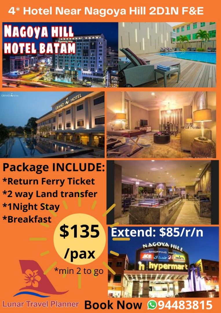 4*Hotel Near Nagoya Mall 2D1N free&Easy, Tickets & Vouchers, Flights