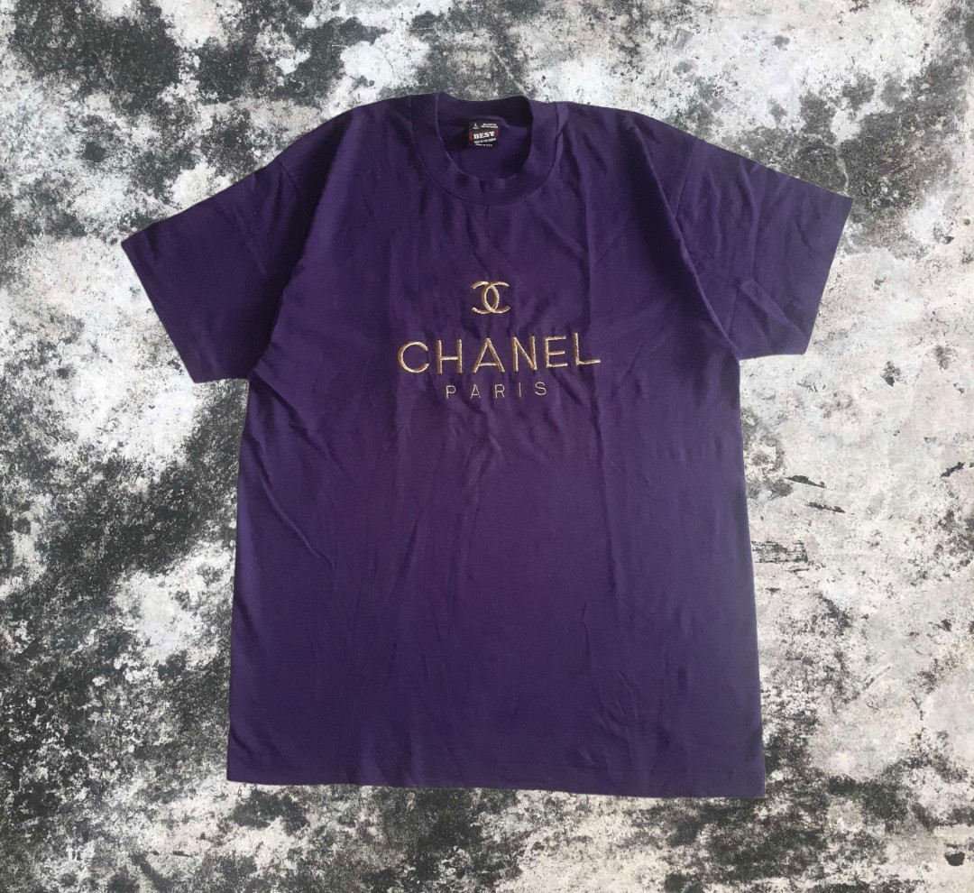 🇫🇷 Vintage Bootleg Chanel tee 🇫🇷1, Men's Fashion, Tops & Sets, Tshirts  & Polo Shirts on Carousell