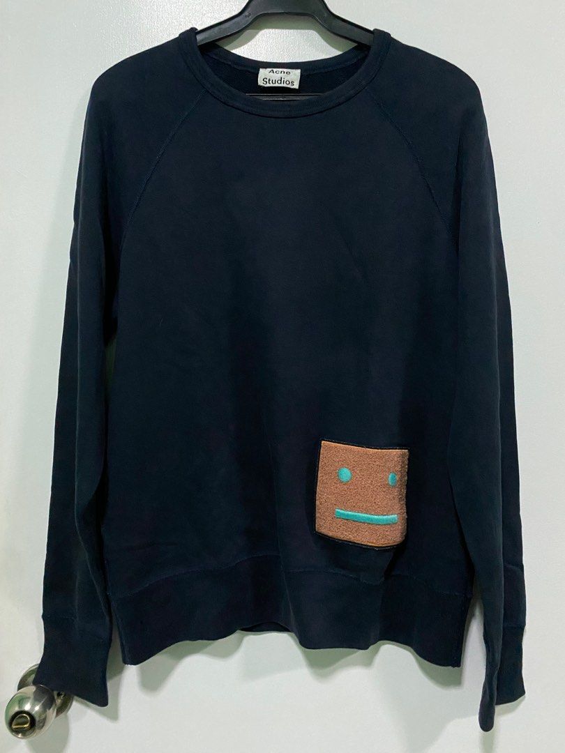Acne Studios College L Face Pss16 Crewneck Men s Fashion Coats Jackets and Outerwear on Carousell