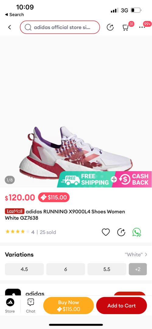 White adidas hotsell running shoes