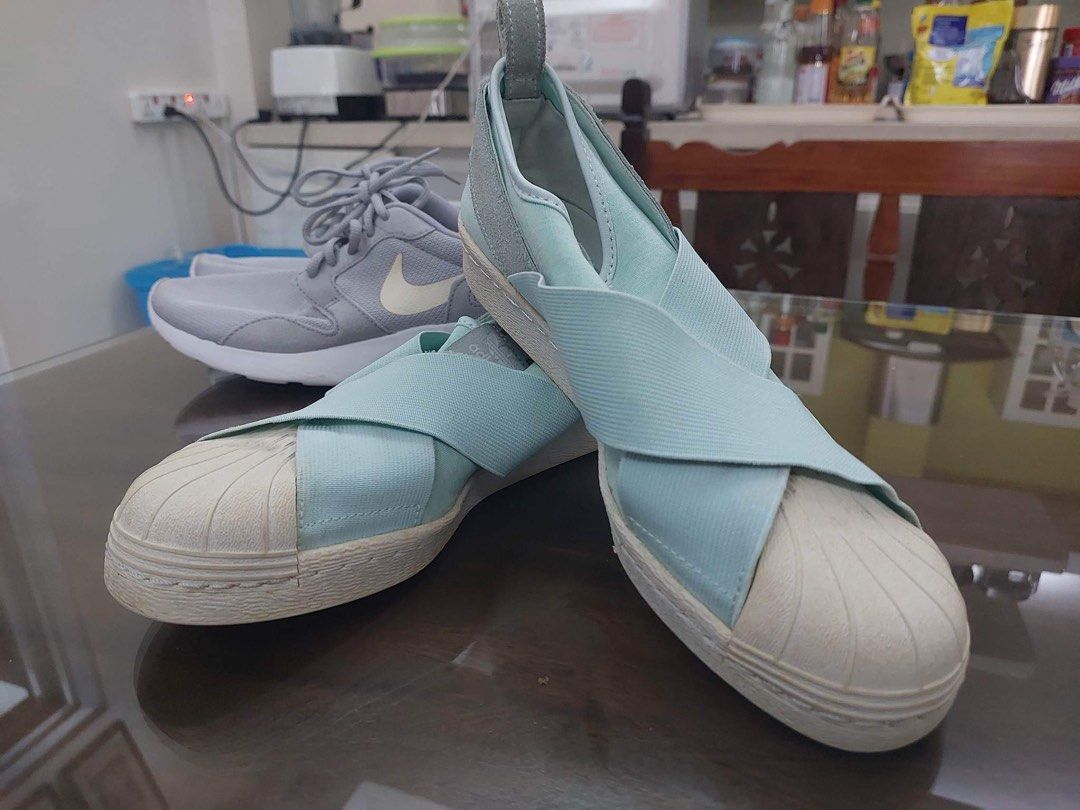 Adidas superstar slip on mint store