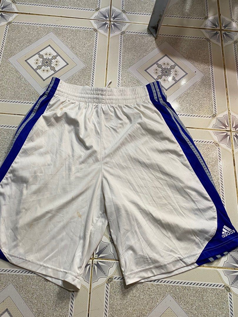 Adidas White Basketball Shorts, Men's Fashion, Bottoms, Shorts on Carousell