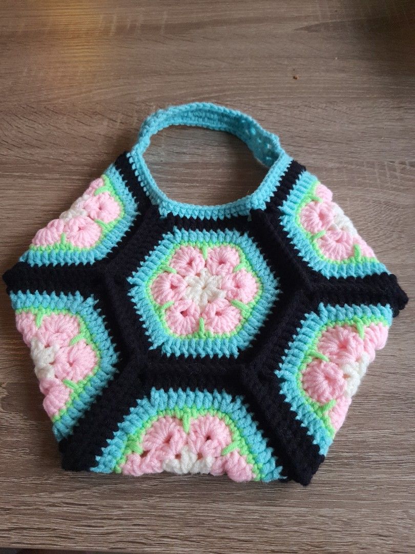 African Flower Crochet Bag, Hobbies Toys, Stationery Craft