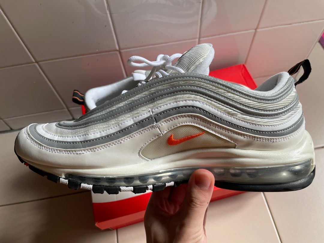 Airmax 97 US10 White Cone Metalic Silver Men s Fashion
