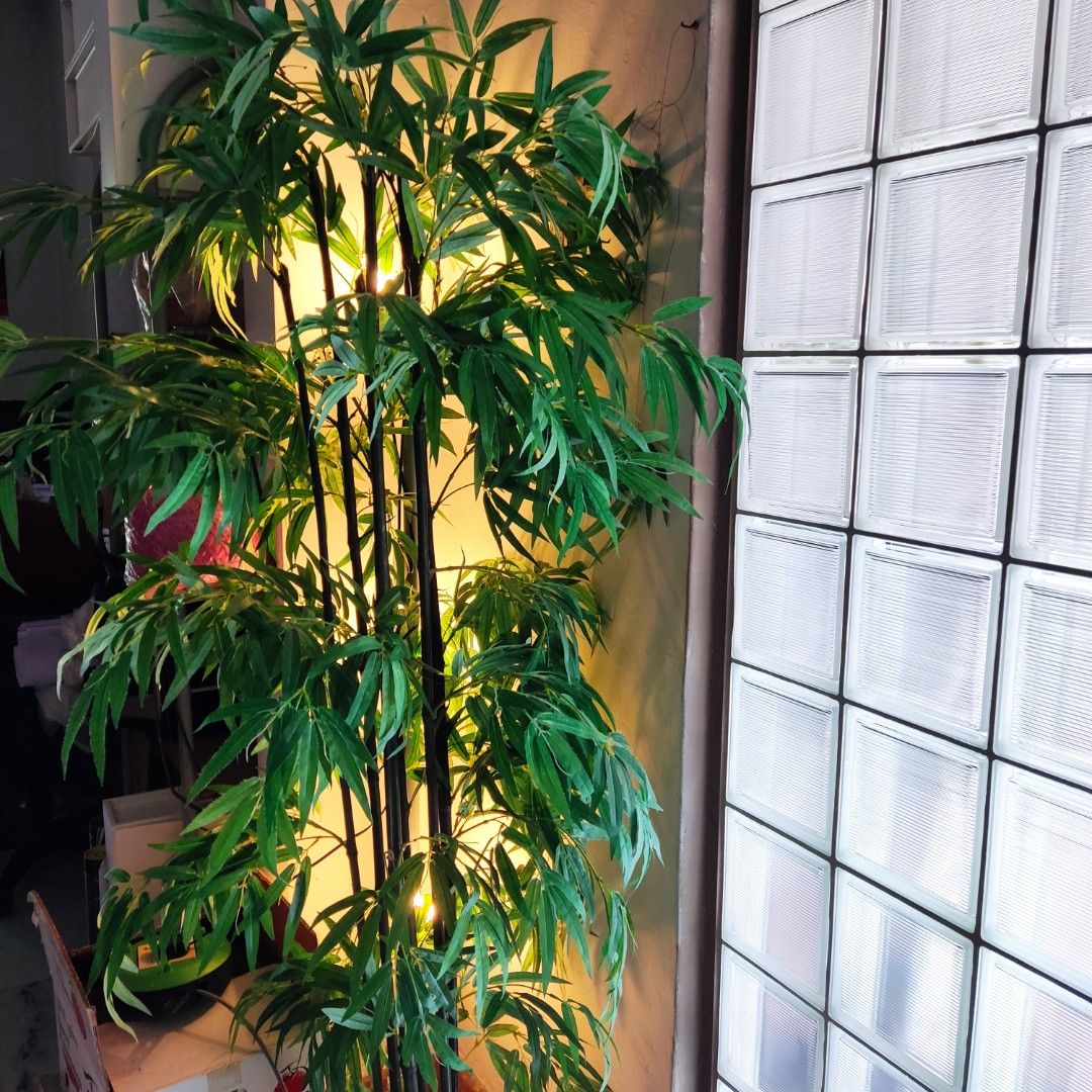 Artificial bamboo plants with lights, Furniture & Home Living, Home