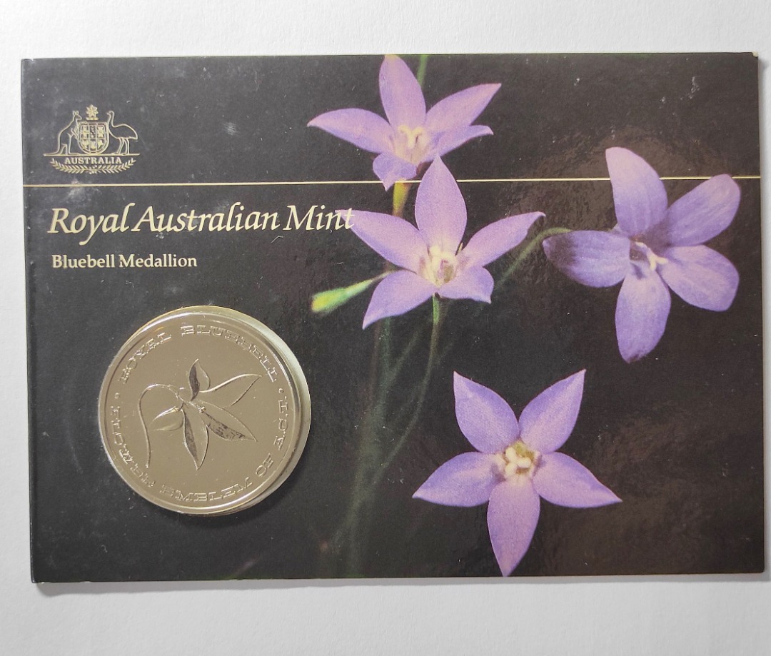 Australia Royal Australian Mint Bluebell Medallion, Uncirculated in