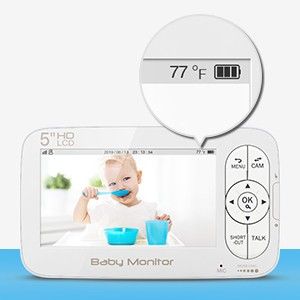  Baby Monitor, BOIFUN Baby Video Camera with 5'' 1280x720P HD  Screen 2000mAh Rechargeable Battery with VOX Night Vision Temperature  Monitor Two-Way Talk 355 Degree Remote Control Camera Baby/Elder/Pet : Baby