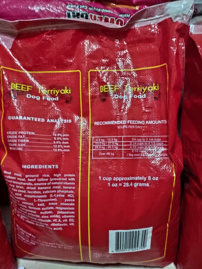 Beef Terriyaki Dog Food 8KG, Pet Supplies, Pet Food on Carousell