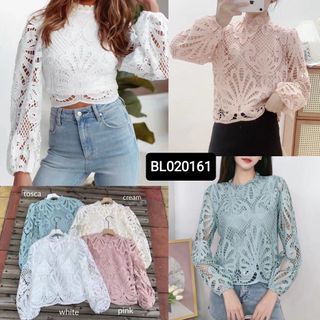BL020161 blouse brukat import blouse pesta blouse kondangan lace blouse renda