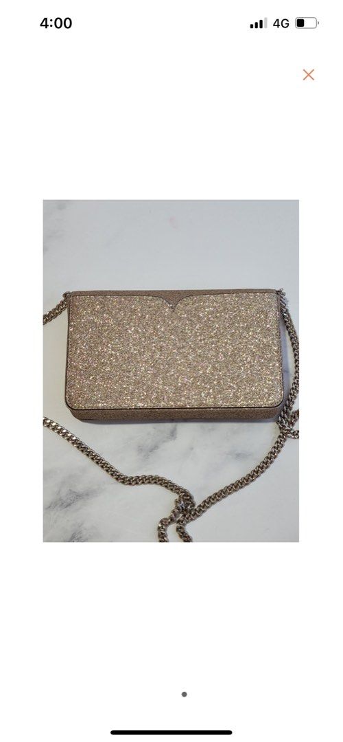 Kate spade clearance rose glitter purse