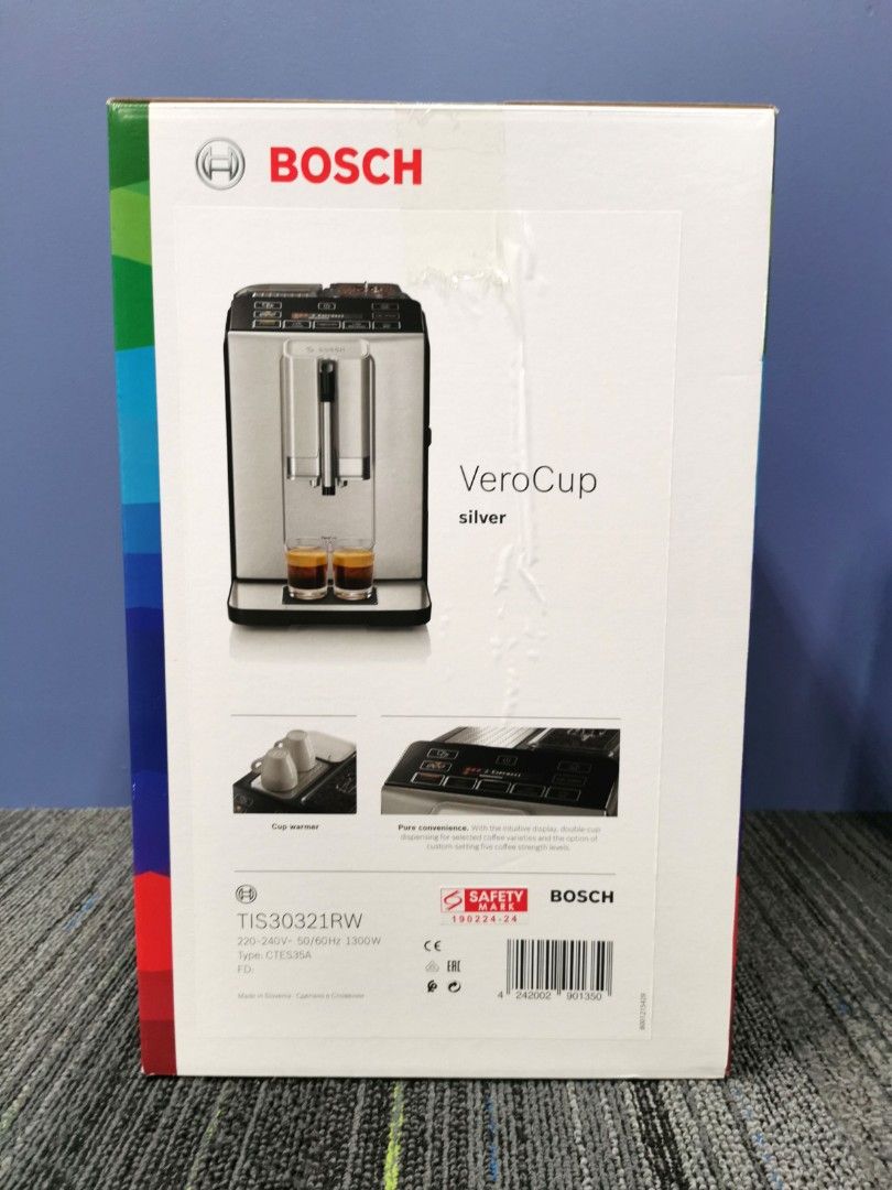 Bosch Fully Automatic Coffee Machine TIS30321RW, TV & Home Appliances