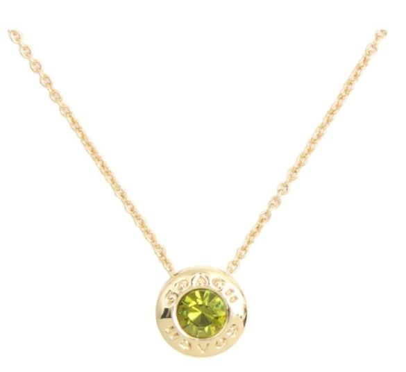 Coach open circle stone top strand necklace