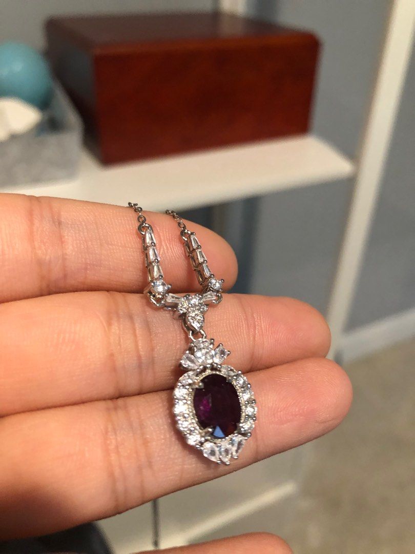 Certified cheap ruby necklace