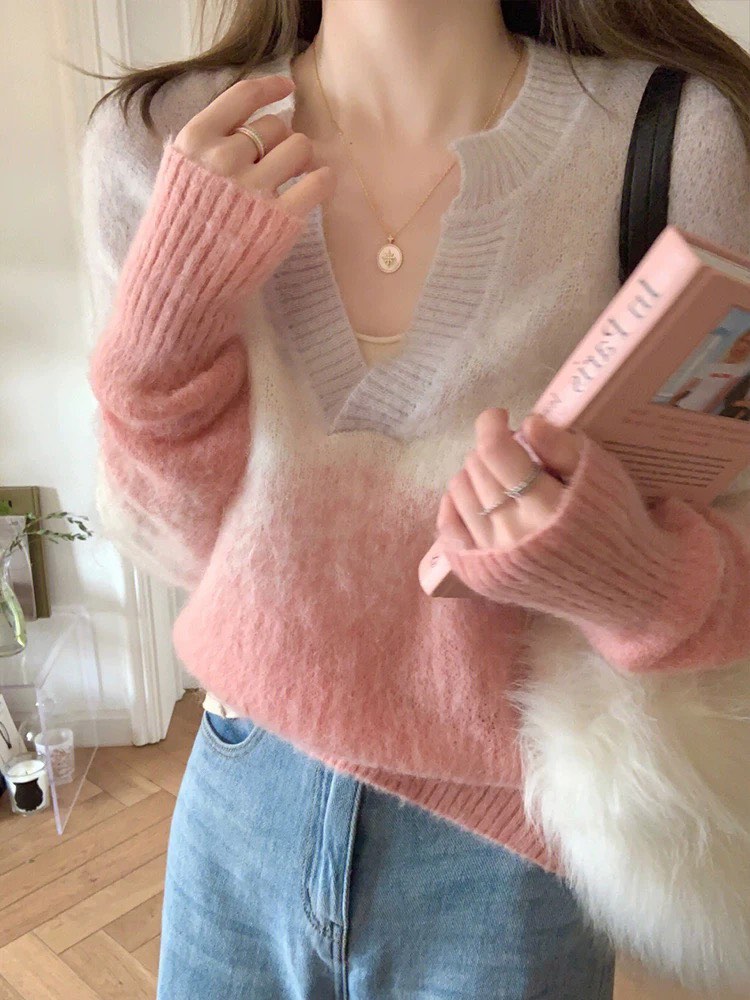 Purple top ombre sweater