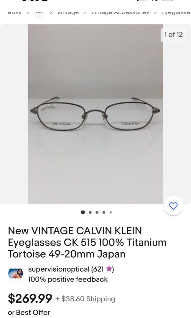 Calvin Klein tortoise titanium frame