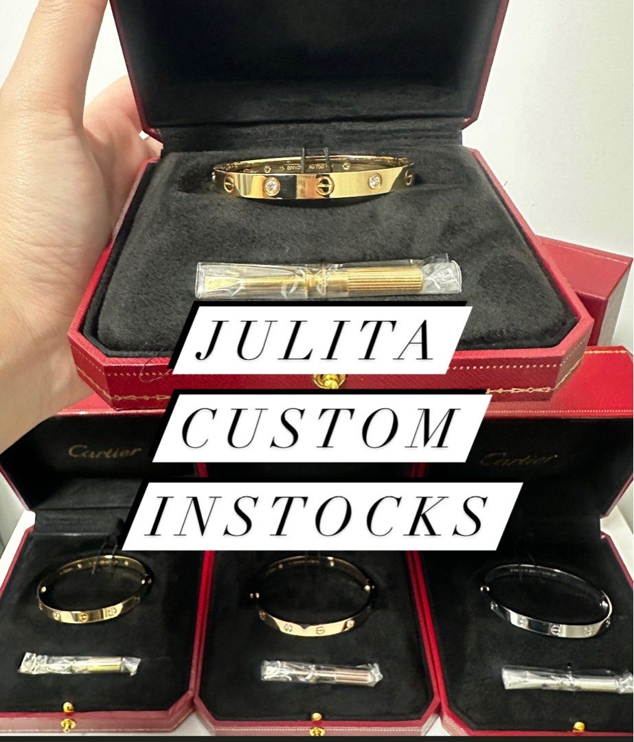 Cartier Love Bracelet 4 Diamonds Women s Fashion Jewelry Organisers Bracelets on Carousell