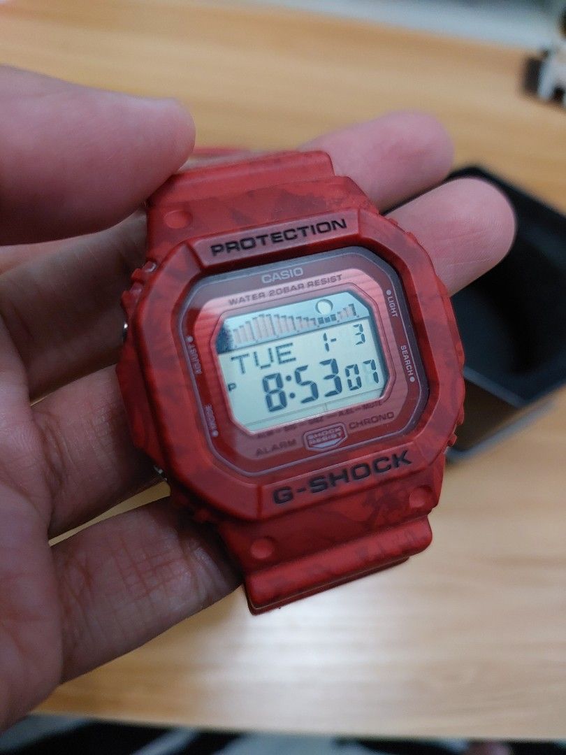 Casio G Shock GLX 5600F Red Floral Colour