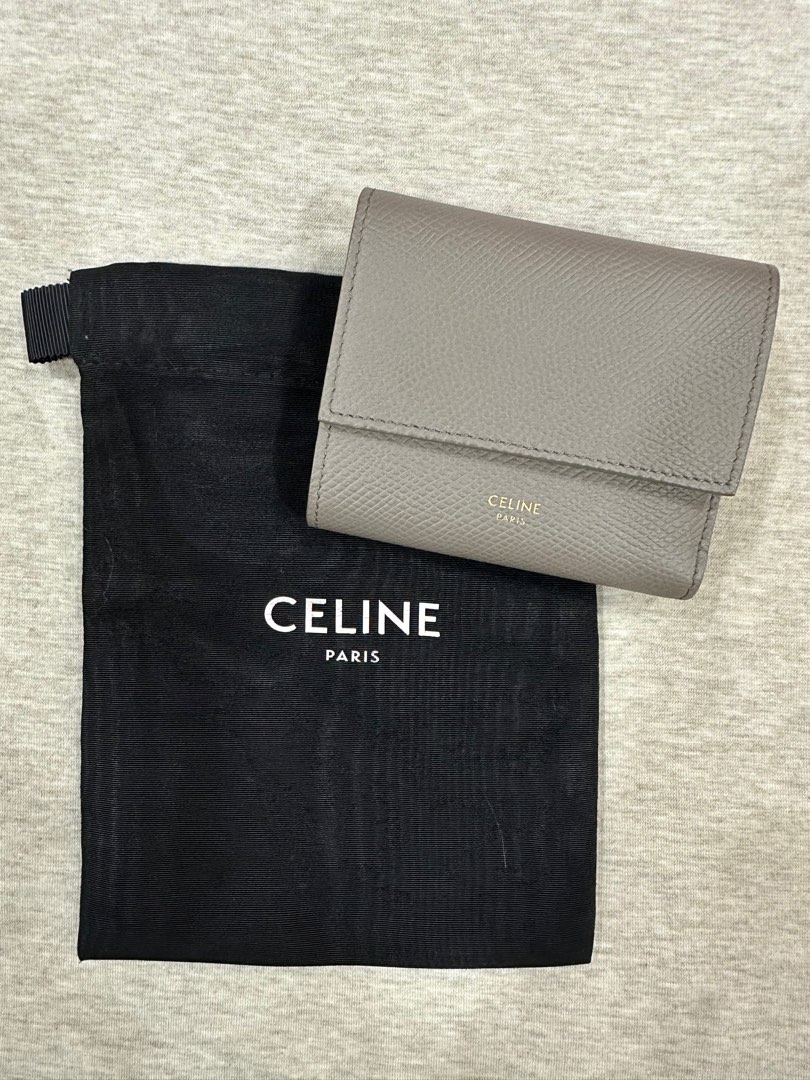 Celine Pebble Trifold Wallet, Luxury, Bags & Wallets on Carousell